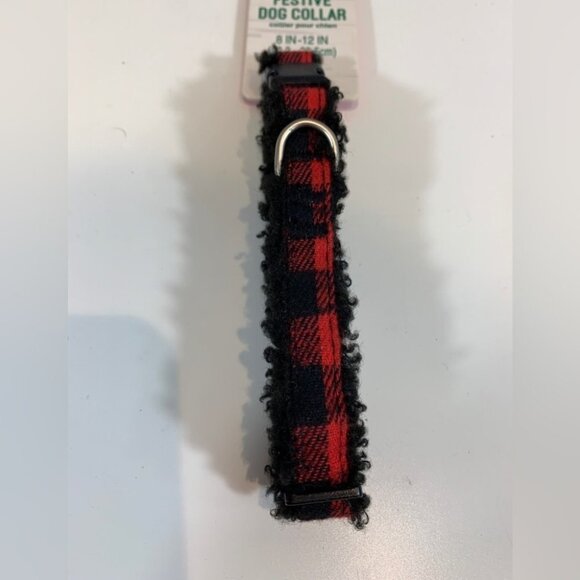 Merry and Bright Red Plaid Collar Checkered XS adjustable 8’-12’ - Picture 2 of 3